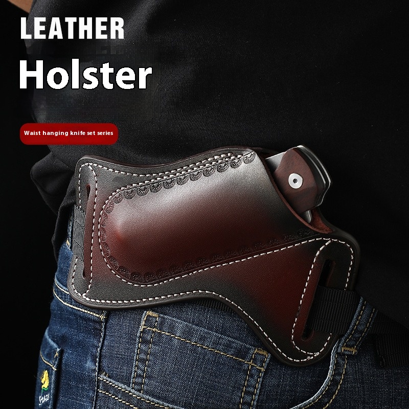 Edc Everyday Carry Knives - Étui tactique multifonctionnel en cuir pour