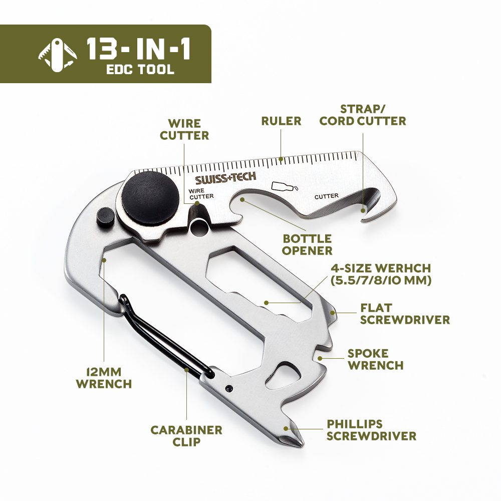 SWISS TECH 13 en 1 Mini outils - Edc Carry Knife avis et prix